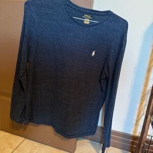 Polo Ralph Lauren Navy and Black Long Sleeve Shirts Size Medium